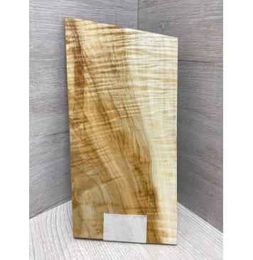 Клён Чёрный Явор, Волнистый заготовка накладки на головку грифа Смешанный А Волна АА 6.5х116х210-230 мм-3