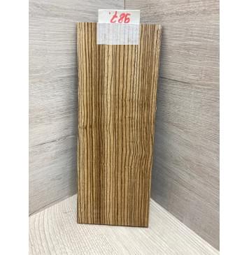 Зебрано заготовка накладки на головку грифа Радиал ААА 5х95х250 мм-5