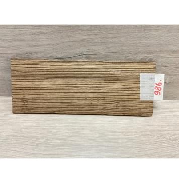 Зебрано заготовка накладки на головку грифа Радиал ААА 4х95х250 мм-0