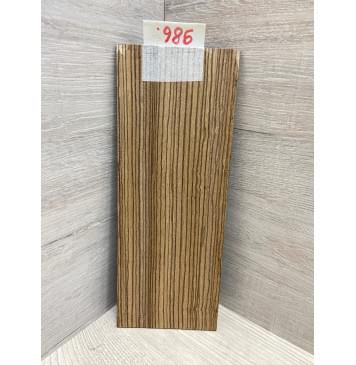 Зебрано заготовка накладки на головку грифа Радиал ААА 4х95х250 мм-4