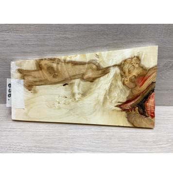 Клён Американский Каповый заготовка накладки на головку грифа Смешанный ААА 8х95-125х220 мм-3