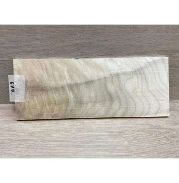 Клён Чёрный Явор, Волнистый заготовка накладки на головку грифа Тангент ААА Волна АА 6х104х260 мм-4
