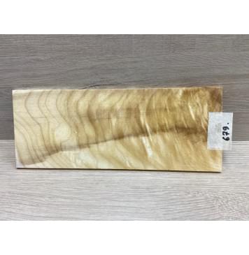 Клён Чёрный Явор, Волнистый заготовка накладки на головку грифа Тангент ААА Волна АА 6х104х260 мм-3