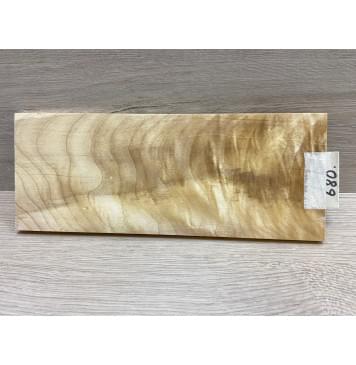 Клён Чёрный Явор, Волнистый заготовка накладки на головку грифа Тангент ААА Волна АА 8х104х260 мм-3