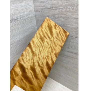 Берёза Пламенная Печеная 180гр заготовка накладки на головку грифа Радиал АА Волна ААА 7х95-105х255 мм-7