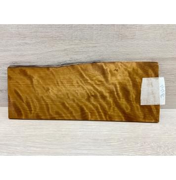 Берёза Пламенная Печеная 180гр заготовка накладки на головку грифа Радиал АА Волна ААА 5х95-105х255 мм-3