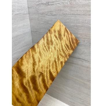 Берёза Пламенная Печеная 180гр заготовка накладки на головку грифа Радиал АА Волна ААА 5х95-105х255 мм-5