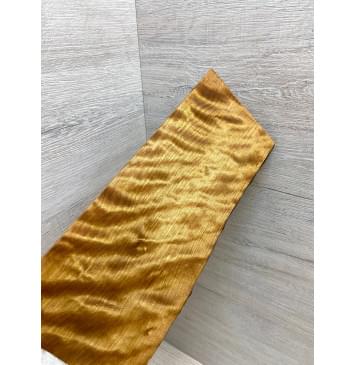 Берёза Пламенная Печеная 180гр заготовка накладки на головку грифа Радиал АА Волна ААА 5х95-105х255 мм-6