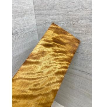 Берёза Пламенная Печеная 180гр заготовка накладки на головку грифа Радиал АА Волна ААА 5х105х255 мм-7