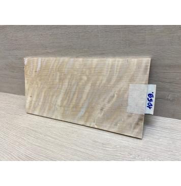 Берёза Пламенная заготовка накладки на головку грифа Радиал ААА Волна ААА 5.5х126х250 мм-2