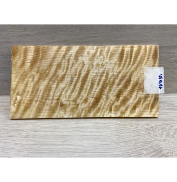 Берёза Пламенная заготовка накладки на головку грифа Радиал ААА Волна ААА 5.5х126х250 мм-5