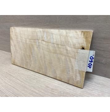 Берёза Пламенная заготовка накладки на головку грифа Радиал ААА Волна ААА 5.5х126х250 мм-2