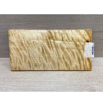 Берёза Пламенная заготовка накладки на головку грифа Радиал ААА Волна ААА 5.5х126х250 мм-5