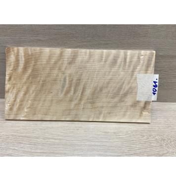 Берёза Пламенная заготовка накладки на головку грифа Радиал ААА Волна ААА 5х126х250 мм-0