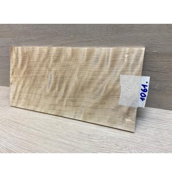 Берёза Пламенная заготовка накладки на головку грифа Радиал ААА Волна ААА 5х126х250 мм-2