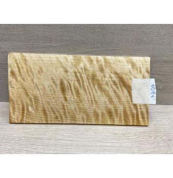 Берёза Пламенная заготовка накладки на головку грифа Радиал ААА Волна ААА 5х126х250 мм-4