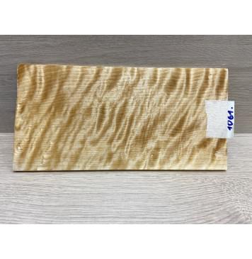 Берёза Пламенная заготовка накладки на головку грифа Радиал ААА Волна ААА 5х126х250 мм-5