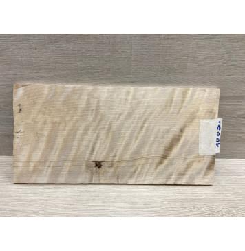 Берёза Пламенная заготовка накладки на головку грифа Радиал ААА Волна ААА 6х126х250 мм-0