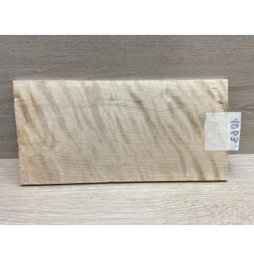 Берёза Пламенная заготовка накладки на головку грифа Радиал ААА Волна ААА 6х126х250 мм-3