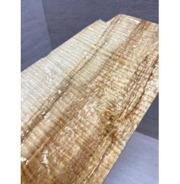 Клён Американский Spalted Волнистый заготовка накладки на головку грифа Смешанный ААА Волна ААА 7х128х260 мм-1