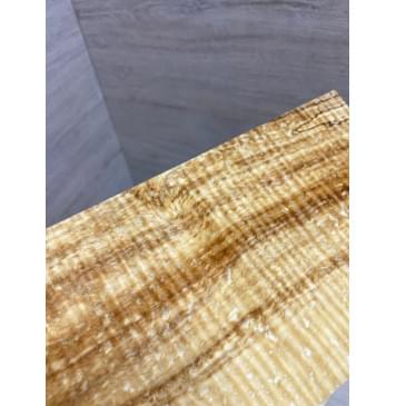 Клён Американский Spalted Волнистый заготовка накладки на головку грифа Смешанный ААА Волна ААА 7х128х260 мм-0