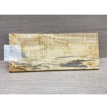 Клён Чёрный Явор, Волнистый заготовка накладки на головку грифа Смешанный ААА Волна ААА 6х107х260 мм-3