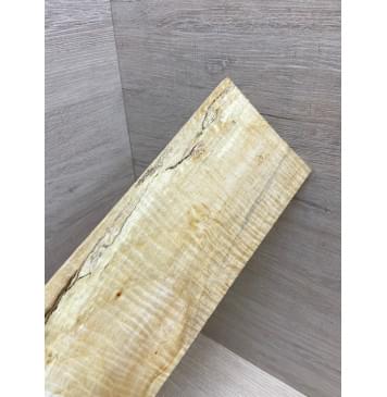 Клён Чёрный Явор, Волнистый заготовка накладки на головку грифа Смешанный ААА Волна ААА 6х107х260 мм-0