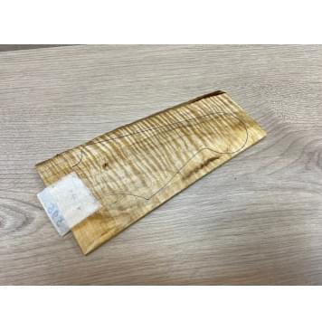 Клён Американский Волнистый заготовка накладки на головку грифа Смешанный А Волна ААА 6х70-95х210 мм-4