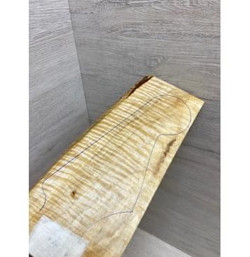 Клён Американский Волнистый заготовка накладки на головку грифа Смешанный А Волна ААА 6х70-95х210 мм-3