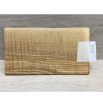 Ясень Оливковый Волнистый заготовка накладки на головку грифа Радиал АА Волна ААА 4.5х105х190 мм-4