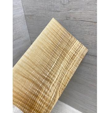 Ясень Оливковый Волнистый заготовка накладки на головку грифа Радиал АА Волна ААА 4.5х105х190 мм-0