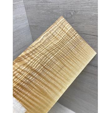 Ясень Оливковый Волнистый заготовка накладки на головку грифа Радиал АА Волна ААА 4.5х105х190 мм-1