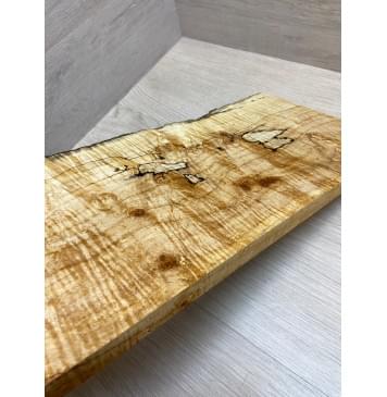 Клён Американский Чёрный Волнистый заготовка на топ под распил Смешанный АА Волна ААА 22,5х165-185х520 мм-6