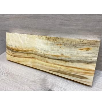 Клён Американский Облачко заготовка на топ под распил Смешанный АА Волна ААА 35х195х560 мм (уценка, трещина)-12