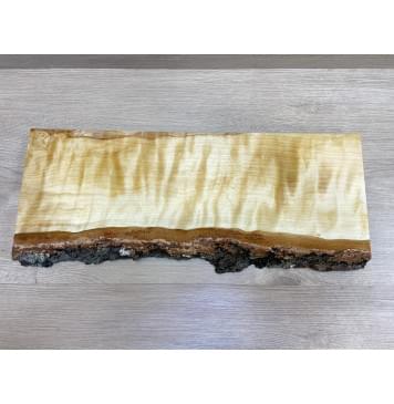 Берёза Пламенная заготовка на топ Радиал АА Волна ААА 34х160-170х530 мм (1шт под распил)-1