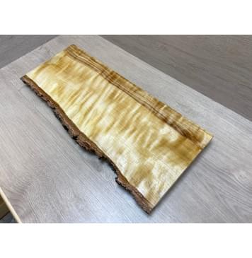 Берёза Пламенная заготовка на топ Радиал АА Волна ААА 32х200х570 мм (1шт под распил)-3