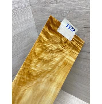 Клён Американский Волнистый заготовка накладки на головку грифа Смешанный АА Волна АА 4х118х250 мм-0