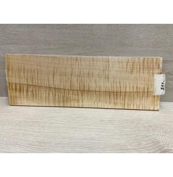 Клён Белый Явор, Волнистый заготовка накладки на головку грифа Радиал АА Волна ААА 5х118х345 мм-3