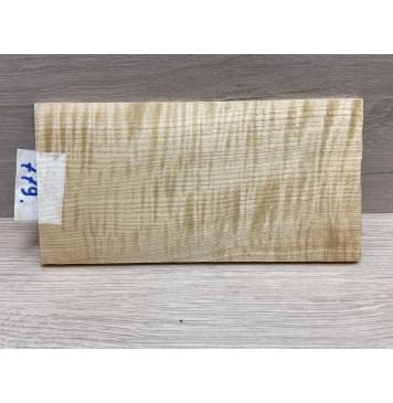 Клён Белый Явор, Волнистый заготовка накладки на головку грифа Радиал ААА Волна ААА 5х105х205 мм-2