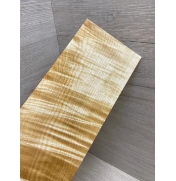 Клён Белый Явор, Волнистый заготовка накладки на головку грифа Смешанный ААА Волна ААА 4х102х240 мм-0