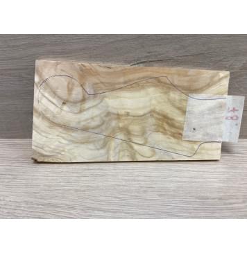 Осина Сувель заготовка накладки на головку грифа Смешанный ААА 5х(88-95)х190 мм-3