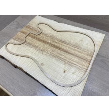 Клён Американский Spalted Волнистый заготовка на топ Смешанный АА Волна ААА 20х182-195х475 мм (2 шт книжкой) Уценка-гнилостные поражения древесины,под стабилизацию или работу с порозаполнителями-1