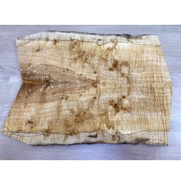 Клён Американский Spalted Волнистый заготовка на топ Смешанный А Волна АА 19х185-200х520 мм (2 шт книжкой) Уценка-гнилостные поражения древесины,под стабилизацию или работу с порозаполнителями-6