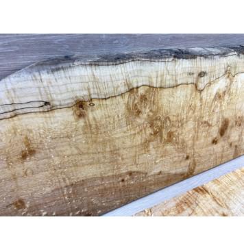 Клён Американский Spalted Волнистый заготовка на топ Смешанный А Волна АА 19х185-200х520 мм (2 шт книжкой) Уценка-гнилостные поражения древесины,под стабилизацию или работу с порозаполнителями-11