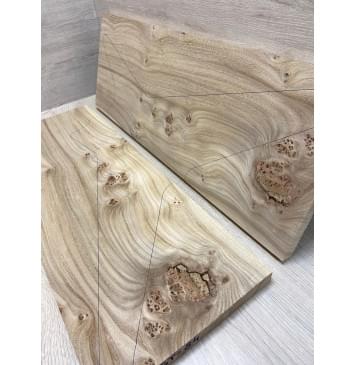 Карагач Кап заготовка на топ  Смешанный ААА 19.5х216х600 мм - 2 шт. (книжкой) Карагач Кап заготовка на топ  Смешанный ААА 19.5х216х600 мм - 2 шт. (книжкой)-2