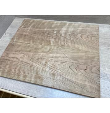 Вишня Американская Волнистая заготовка на топ Тангент ААА Волна ААА 20.5х237-241х570 мм - 2 шт. (книжкой)-8