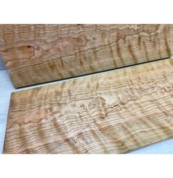 Вишня Американская Волнистая заготовка на топ Тангент ААА Волна ААА 20.5х242х570 мм - 2 шт. (книжкой)-6