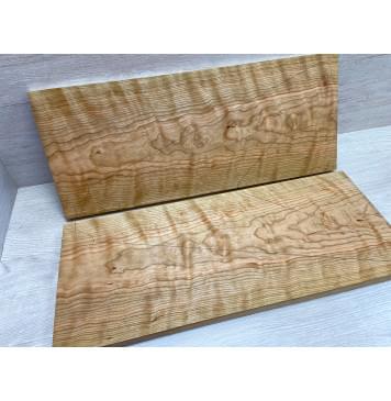 Вишня Американская Волнистая заготовка на топ Тангент ААА Волна ААА 20.5х236х570 мм - 2 шт. (книжкой)-8