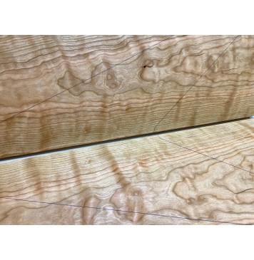 Вишня Американская Волнистая заготовка на топ Тангент ААА Волна ААА 20.5х236х570 мм - 2 шт. (книжкой)-7