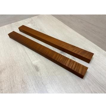 Клён Волнистый Печеный 180гр заготовка для переклеенного грифа безголовой гитары Радиал АА 30х(48-48)х552 мм - из 2х частей-6